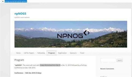 npNOG5 Event Website