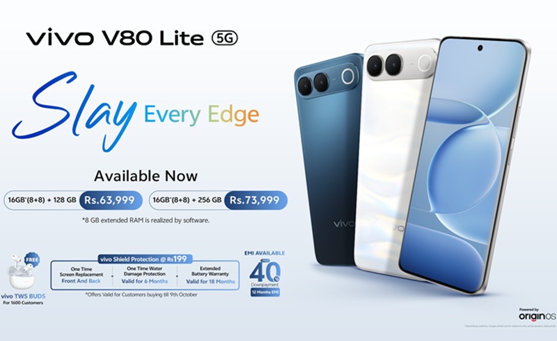 vivo V80 Lite Launched in Nepal: Curved Design & 7050mAh Battery